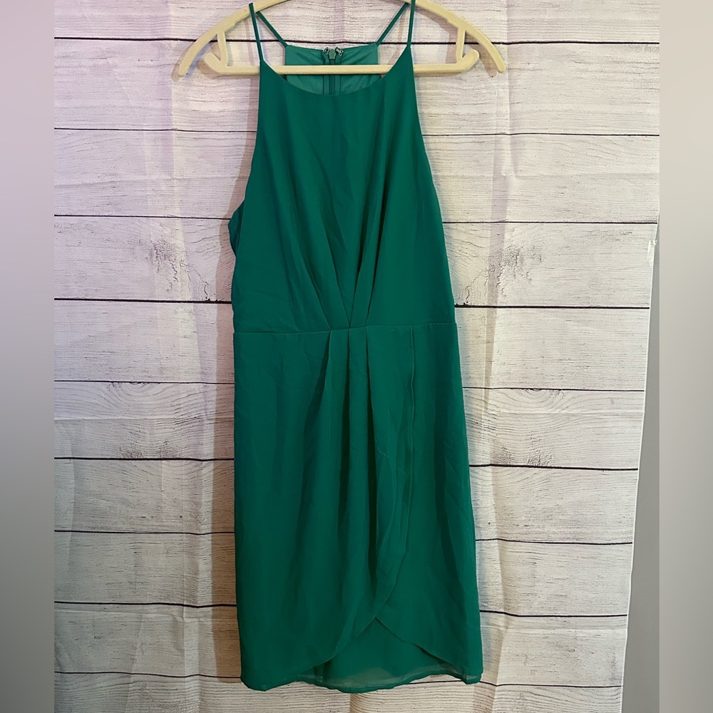 Lulu's Elegant Green Dress
